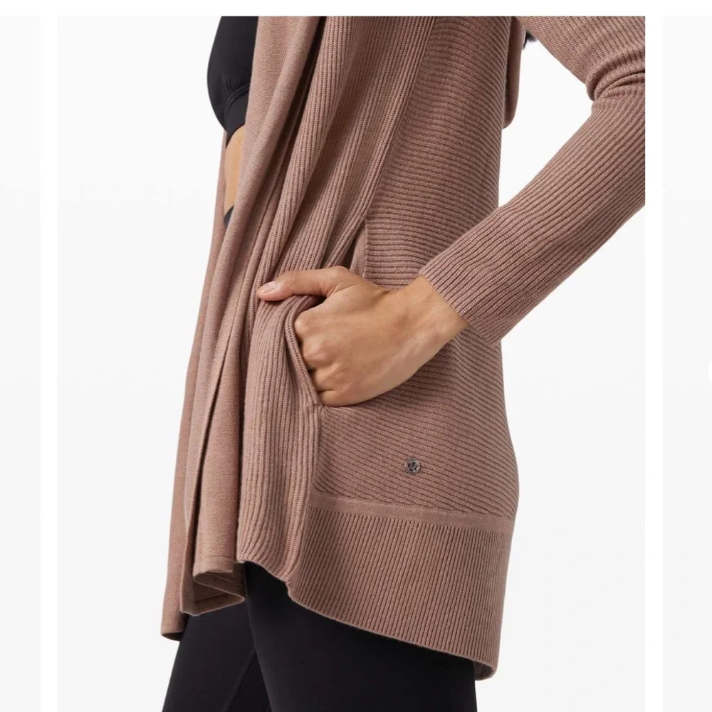 Lululemon Sundown Cashmere blend Sweater Wrap Cardigan, 4